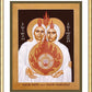 Wall Frame Gold, Matted - Sts. Brigid and Darlughdach of Kildare by Br. Robert Lentz, OFM - Trinity Stores