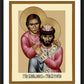 Wall Frame Black, Matted - Sts. Boris and George the Hungarian by Br. Robert Lentz, OFM - Trinity Stores