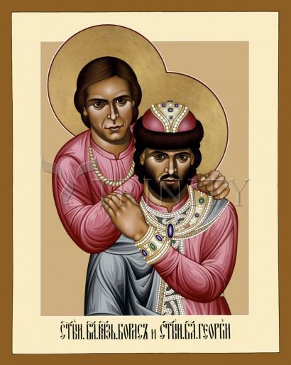 Metal Print - Sts. Boris and George the Hungarian by Br. Robert Lentz, OFM - Trinity Stores