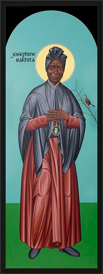 Wall Frame Black - St. Josephine Bakhita by Br. Robert Lentz, OFM - Trinity Stores