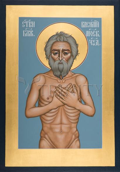 Wall Frame Black, Matted - St. Basil the Blessed of Moscow by Br. Robert Lentz, OFM - Trinity Stores
