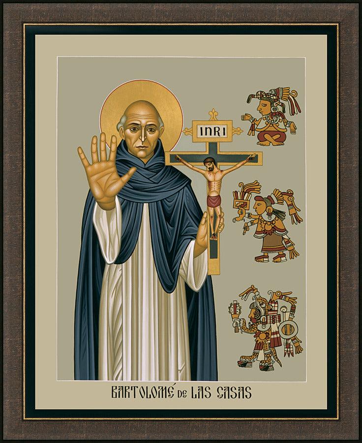 Wall Frame Espresso - Bartolome de la Casas by Br. Robert Lentz, OFM - Trinity Stores