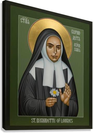 Canvas Print - St. Bernadette of Lourdes by Br. Robert Lentz, OFM - Trinity Stores