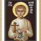 Wall Frame Gold, Matted - St. Basil of Mangazeya by Br. Robert Lentz, OFM - Trinity Stores