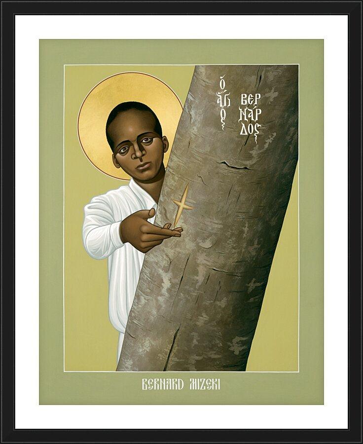 Wall Frame Black, Matted - Bernard Mizeki by Br. Robert Lentz, OFM - Trinity Stores