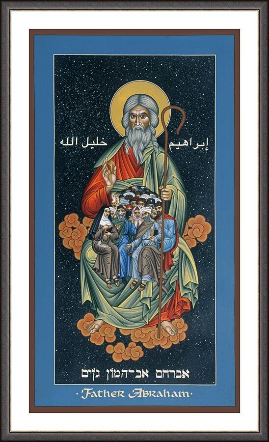 Wall Frame Espresso, Matted - Children of Abraham by Br. Robert Lentz, OFM - Trinity Stores