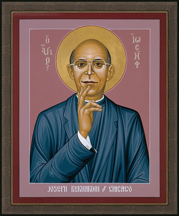 Wall Frame Espresso - Cardinal Bernardin of Chicago by Br. Robert Lentz, OFM - Trinity Stores