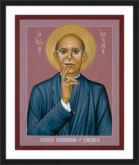 Wall Frame Black - Cardinal Bernardin of Chicago by R. Lentz