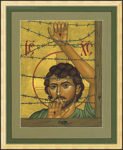 Wall Frame Gold - Christ of Maryknoll by Br. Robert Lentz, OFM - Trinity Stores