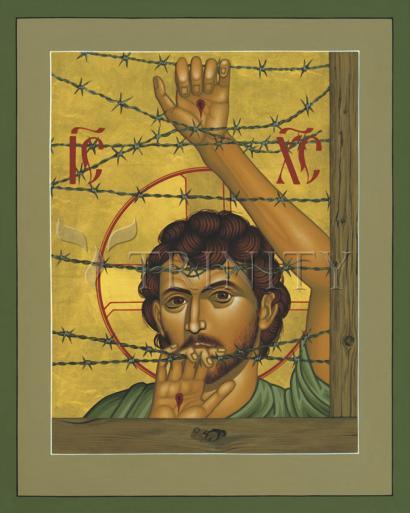 Wall Frame Espresso, Matted - Christ of Maryknoll by Br. Robert Lentz, OFM - Trinity Stores