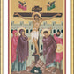 Wall Frame Gold, Matted - Crucifixion by Br. Robert Lentz, OFM - Trinity Stores