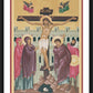 Wall Frame Black, Matted - Crucifixion by Br. Robert Lentz, OFM - Trinity Stores