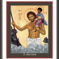 Wall Frame Espresso, Matted - St. Christopher by Br. Robert Lentz, OFM - Trinity Stores