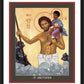 Wall Frame Black, Matted - St. Christopher by Br. Robert Lentz, OFM - Trinity Stores