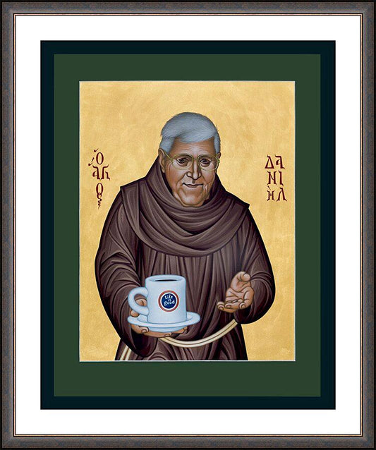Wall Frame Espresso, Matted - Daniel Hurley, OFM by Br. Robert Lentz, OFM - Trinity Stores