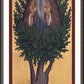 Wall Frame Espresso, Matted - St. David of Thessalonika by Br. Robert Lentz, OFM - Trinity Stores