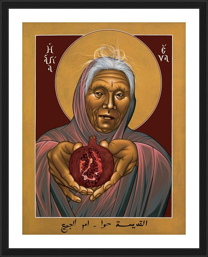Wall Frame Black, Matted - Eve, The Mother of All by Br. Robert Lentz, OFM - Trinity Stores