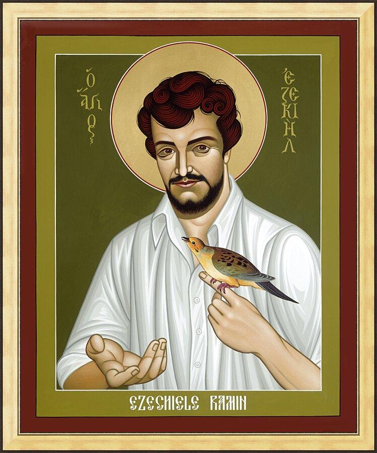 Wall Frame Gold - Ezechiele Ramin, MCCJ by Br. Robert Lentz, OFM - Trinity Stores