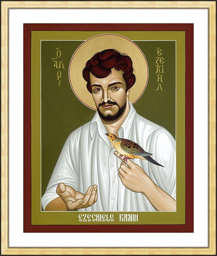 Wall Frame Gold, Matted - Ezechiele Ramin, MCCJ by Br. Robert Lentz, OFM - Trinity Stores