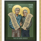 Wall Frame Gold, Matted - Philip and Daniel Berrigan by Br. Robert Lentz, OFM - Trinity Stores
