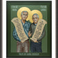 Wall Frame Espresso, Matted - Philip and Daniel Berrigan by Br. Robert Lentz, OFM - Trinity Stores