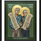 Wall Frame Black, Matted - Philip and Daniel Berrigan by Br. Robert Lentz, OFM - Trinity Stores