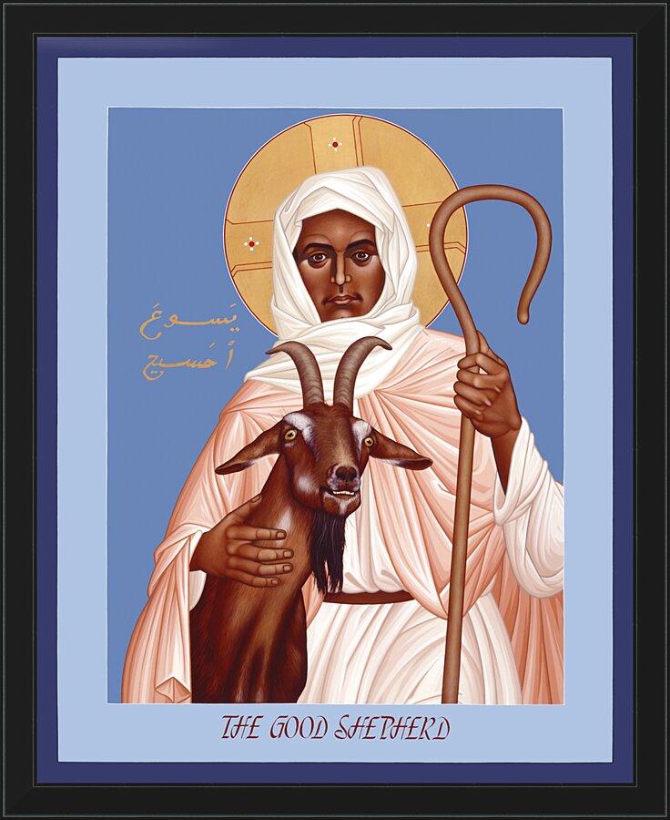 Wall Frame Black - Good Shepherd by Br. Robert Lentz, OFM - Trinity Stores