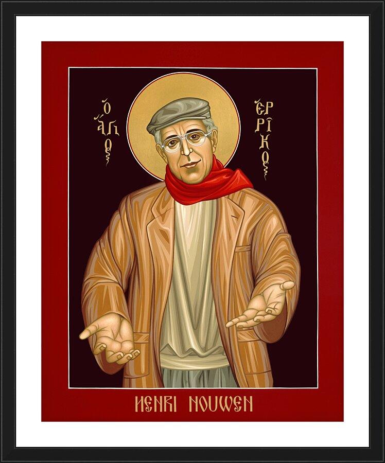 Wall Frame Black, Matted - Henri Nouwen by Br. Robert Lentz, OFM - Trinity Stores