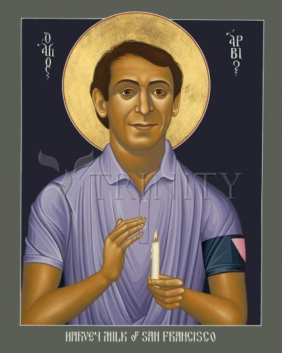 Wall Frame Gold, Matted - Harvey Milk of San Francisco by Br. Robert Lentz, OFM - Trinity Stores
