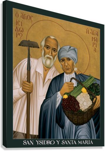 Canvas Print - Sts. Isidore and Maria by Br. Robert Lentz, OFM - Trinity Stores