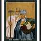 Wall Frame Black, Matted - Sts. Isidore and Maria by Br. Robert Lentz, OFM - Trinity Stores