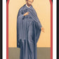 Wall Frame Black, Matted - St. Isaac Jogues, SJ by Br. Robert Lentz, OFM - Trinity Stores