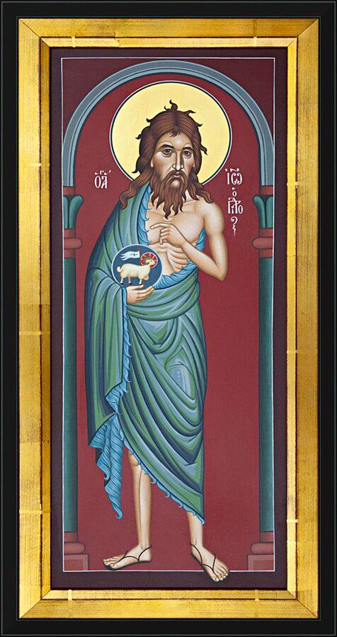 Wall Frame Black - St. John the Baptist by Br. Robert Lentz, OFM - Trinity Stores