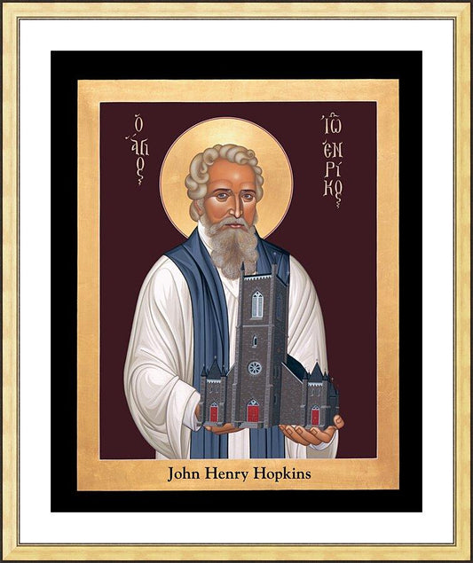 Wall Frame Gold, Matted - John Henry Hopkins by Br. Robert Lentz, OFM - Trinity Stores