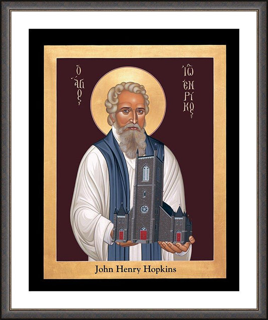 Wall Frame Espresso, Matted - John Henry Hopkins by Br. Robert Lentz, OFM - Trinity Stores