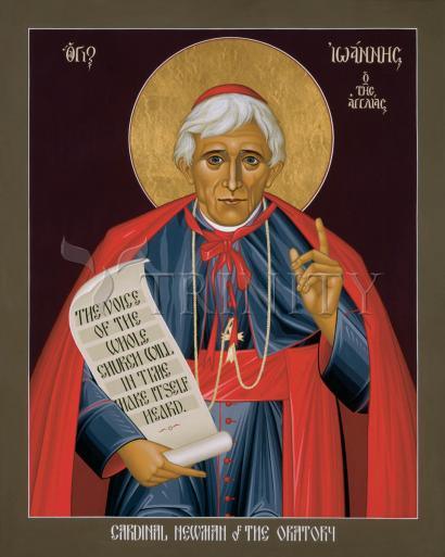 Wall Frame Espresso, Matted - St. John Henry Newman by Br. Robert Lentz, OFM - Trinity Stores