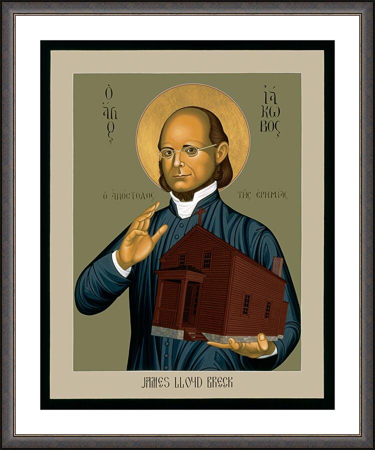 Wall Frame Espresso, Matted - James Lloyd Breck by Br. Robert Lentz, OFM - Trinity Stores