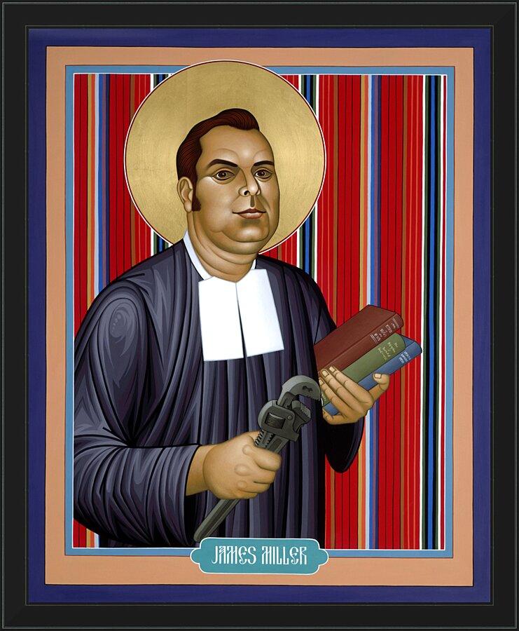 Wall Frame Black - Bl. James A. Miller, FSC by Br. Robert Lentz, OFM - Trinity Stores