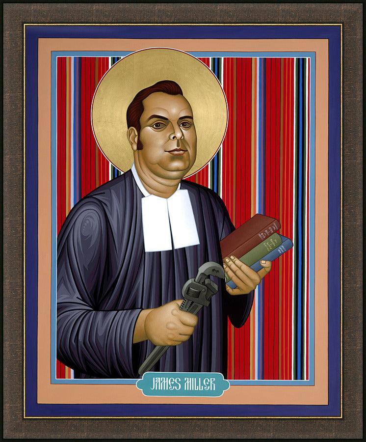 Wall Frame Espresso - Bl. James A. Miller, FSC by Br. Robert Lentz, OFM - Trinity Stores