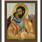 Wall Frame Espresso, Matted - St. Joseph of Nazareth by Br. Robert Lentz, OFM - Trinity Stores