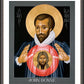 Wall Frame Espresso, Matted - John Donne by Br. Robert Lentz, OFM - Trinity Stores