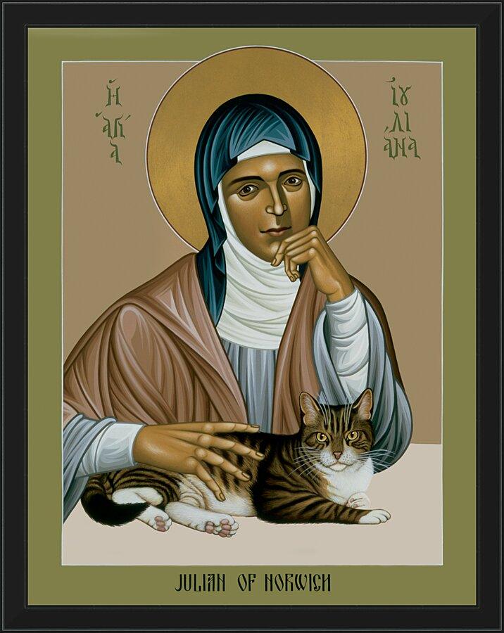 Wall Frame Black - Julian of Norwich by Br. Robert Lentz, OFM - Trinity Stores