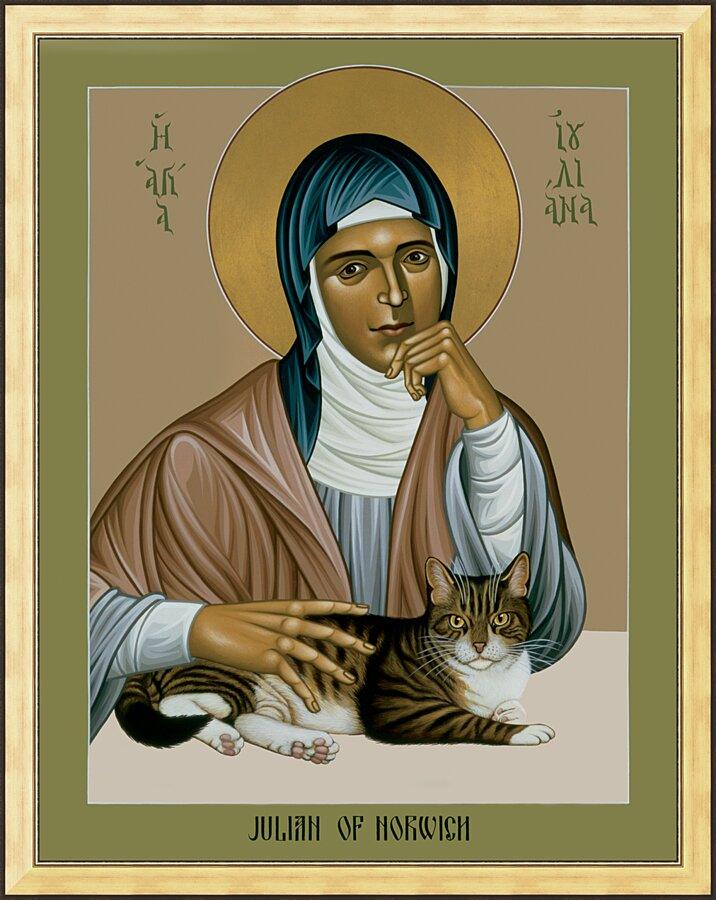 Wall Frame Gold Julian of Norwich by R. Lentz trinitystores