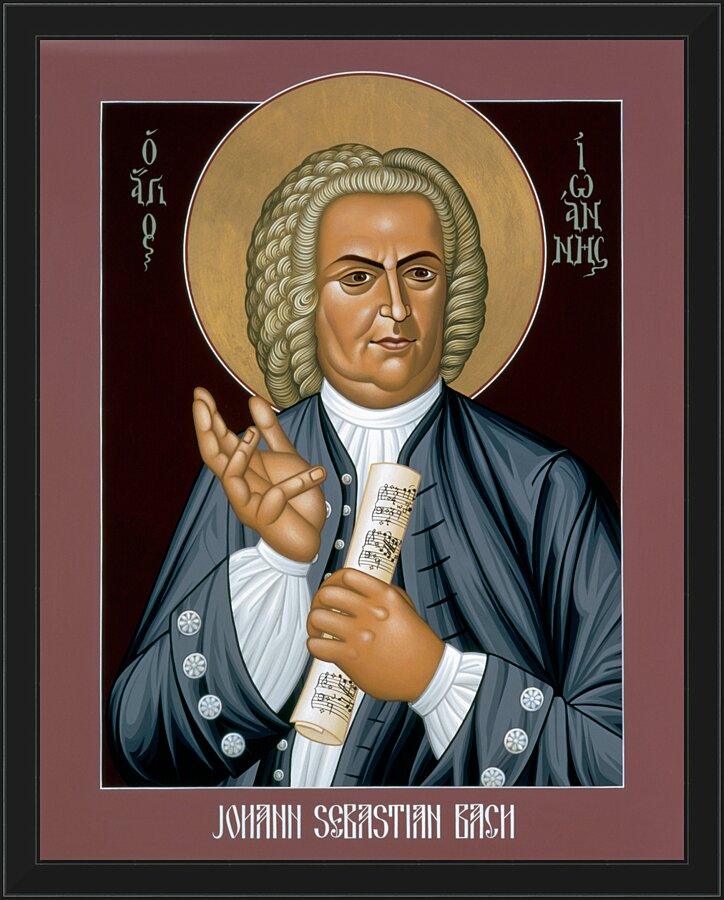 Wall Frame Black - Johann Sebastian Bach by R. Lentz