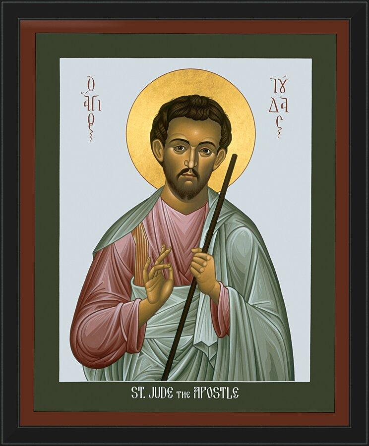 Wall Frame Black - St. Jude the Apostle by Br. Robert Lentz, OFM - Trinity Stores