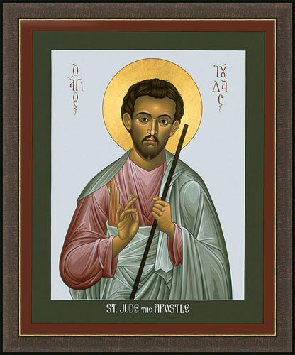 Wall Frame Espresso - St. Jude the Apostle by Br. Robert Lentz, OFM - Trinity Stores