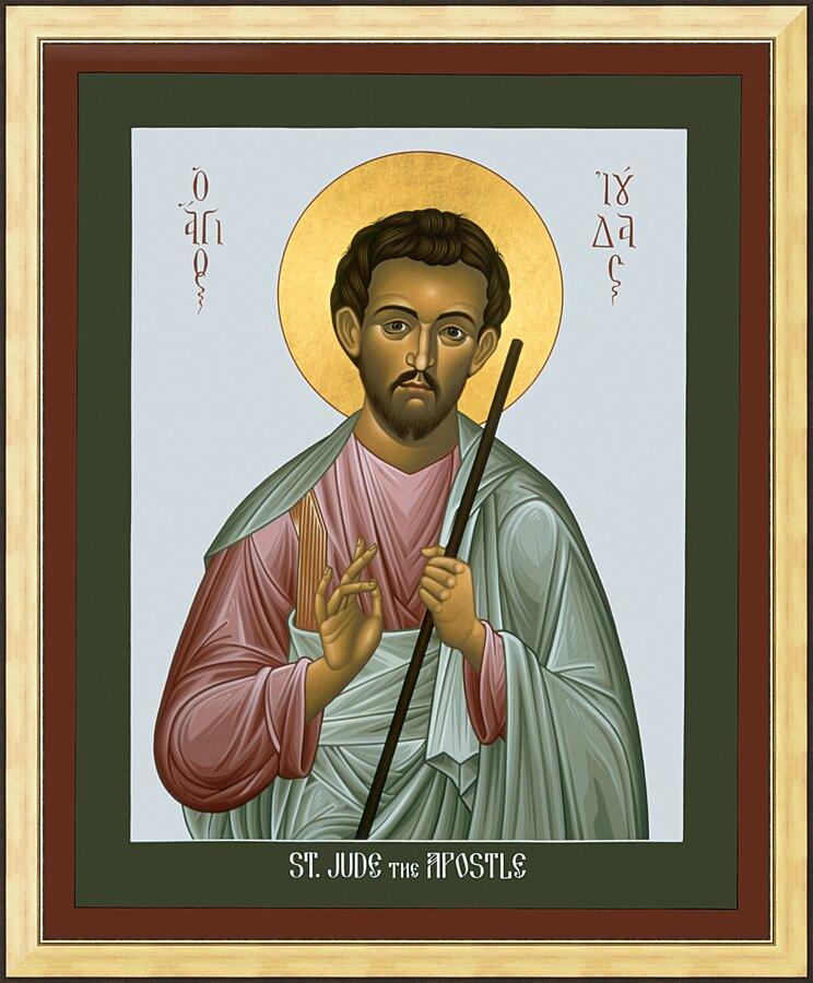 Wall Frame Gold - St. Jude the Apostle by Br. Robert Lentz, OFM - Trinity Stores