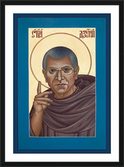 Wall Frame Black - Br. Juniper Capece, OFM by R. Lentz