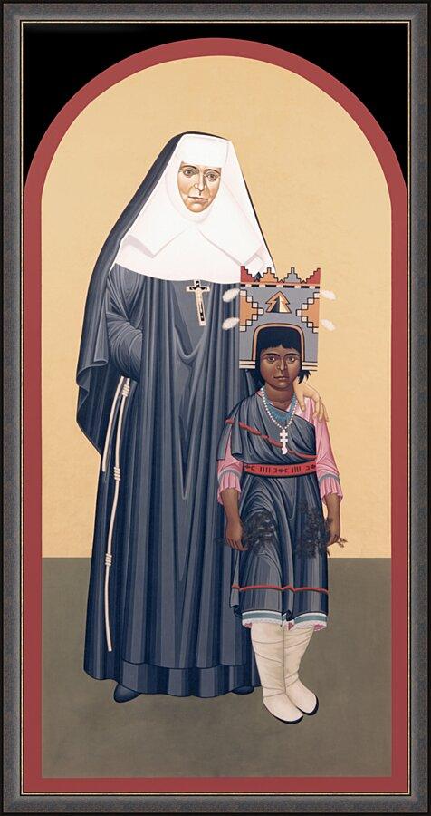 Wall Frame Gold - St. Katharine Drexel by Br. Robert Lentz, OFM - Trinity Stores