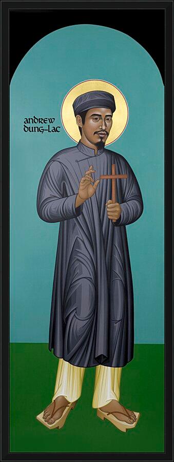 Wall Frame Black - St. Andrew Dung-Lac by Br. Robert Lentz, OFM - Trinity Stores